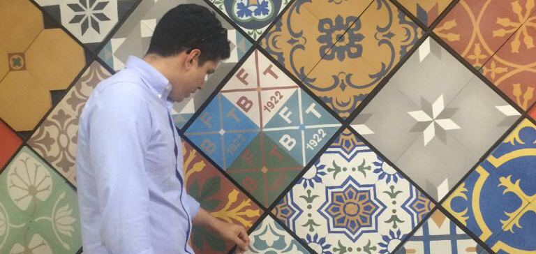 Jonathan's visit to Bharath tiles